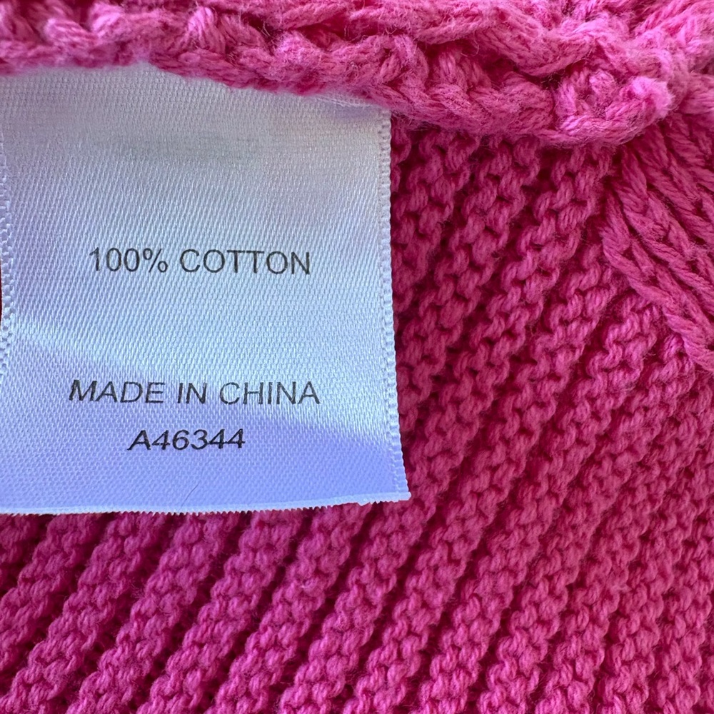 Appleseed’s LP Pink Long Sleeve Rolled Neckline Cotton Sweater Casual Office - Picture 10 of 13